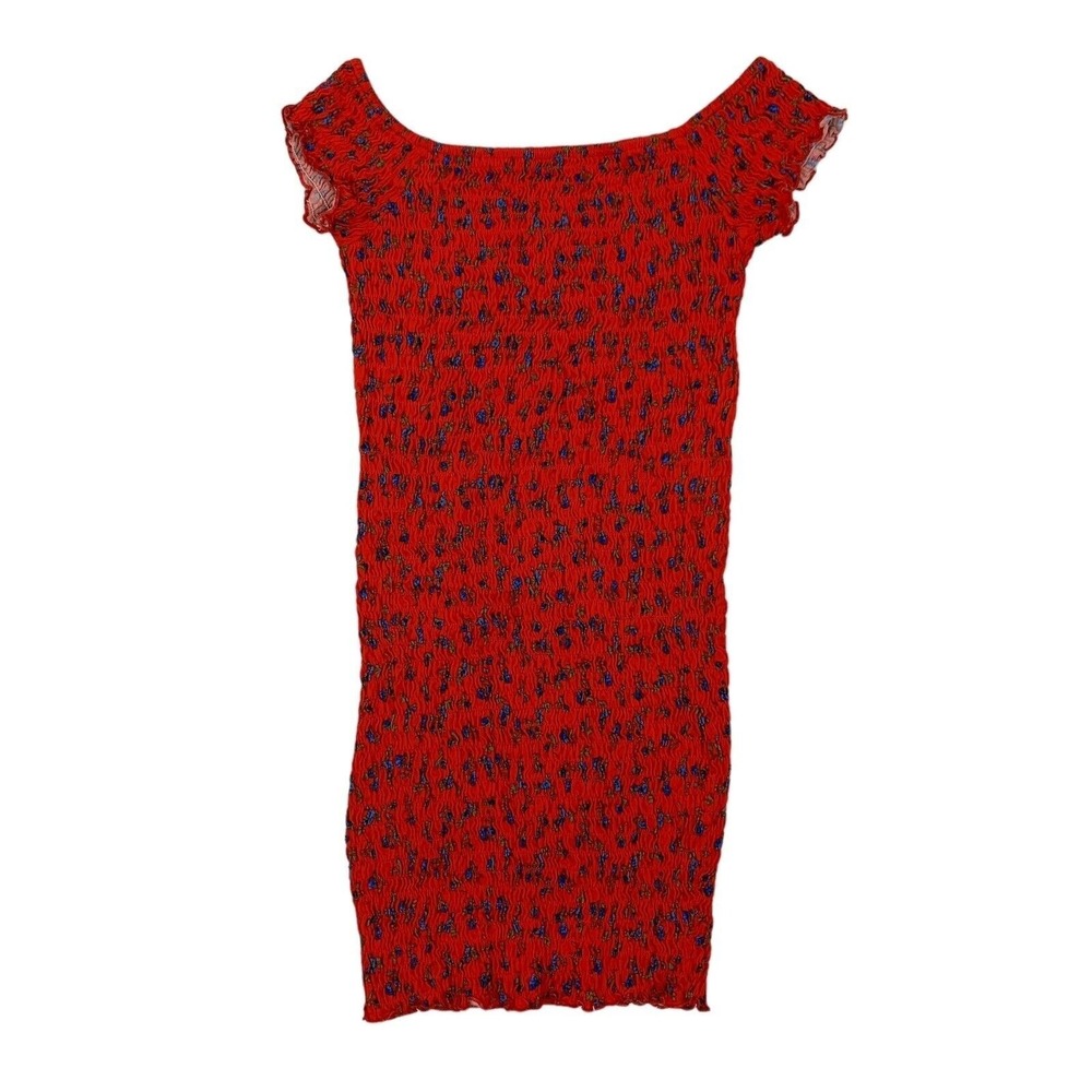 Topshop Dress 2 Red Stretch Bodycon Short Sleeve Club Cocktail Sexy